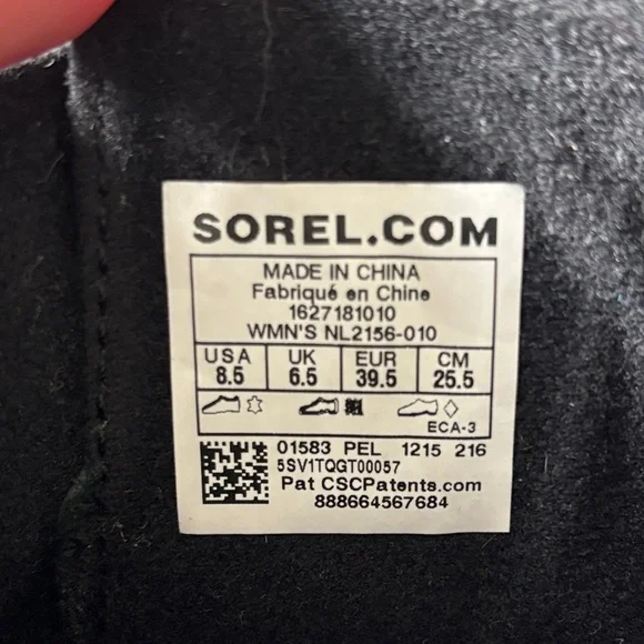 Sorel Black Leather slimboot boots 8.5 - Picture 11 of 11